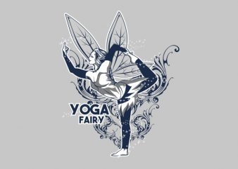 YOGA FAIRY t shirt design for sale