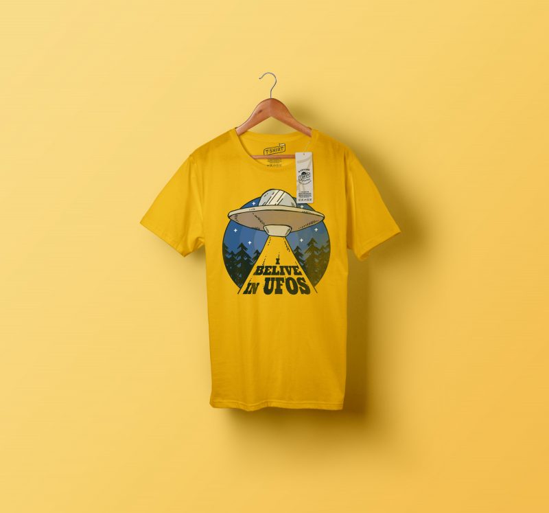 Alien Spaceship vector t shirt design