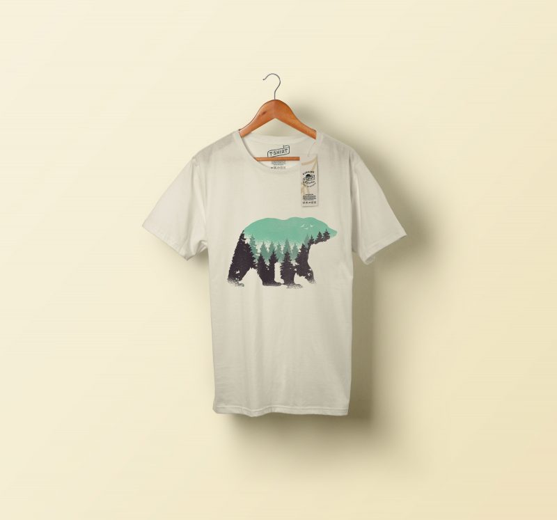 Bear Forest commercial use t-shirt design - Buy t-shirt designs