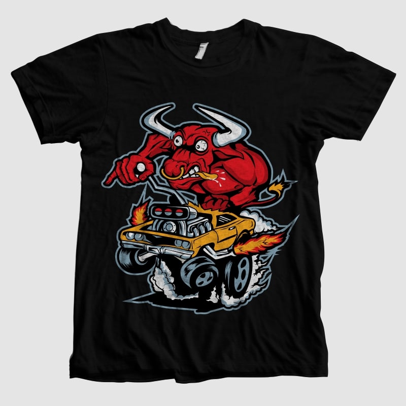 bull ride buy t shirt design
