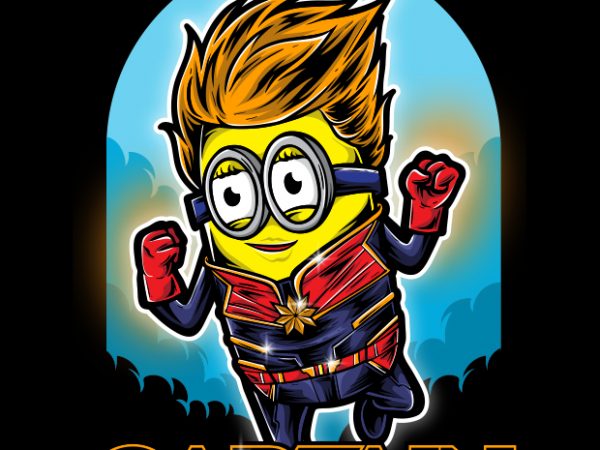 Captain Minionz t shirt vector file Captain Minionz t shirt vector file