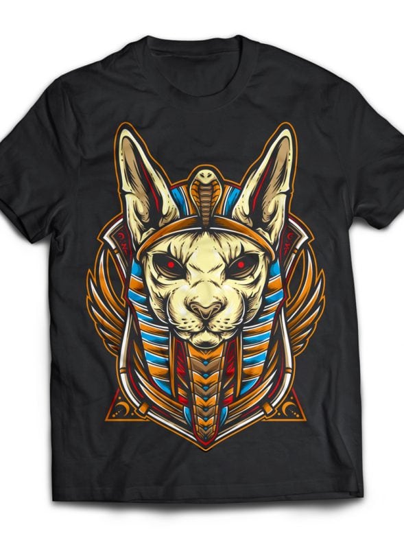 cat anubis vector shirt designs