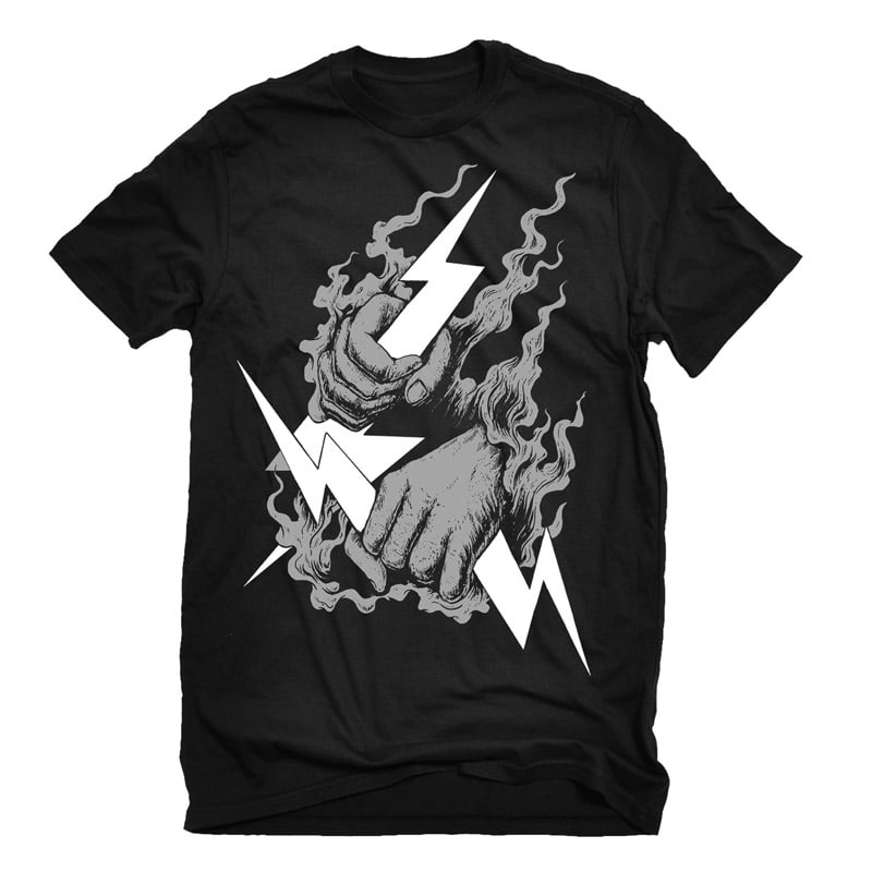 Catching Thunder Tshirt Design vector shirt designs