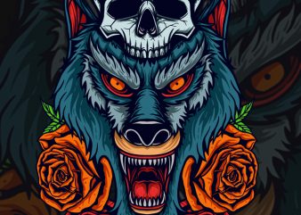 Wolf head T-shirt Design