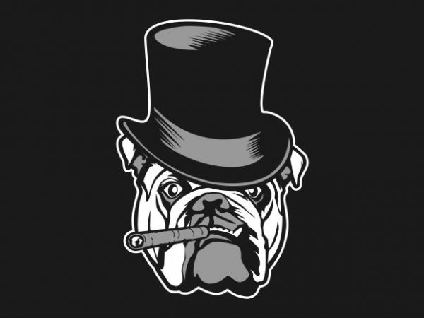 Detective bulldog t shirt design to buy