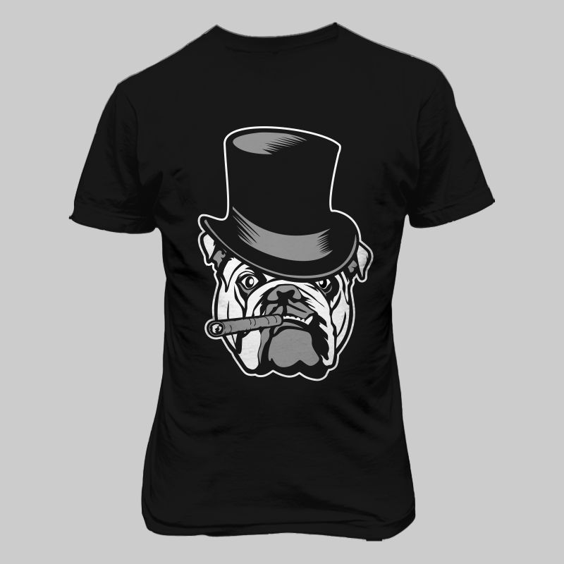detective bulldog tshirt designs for merch by amazon