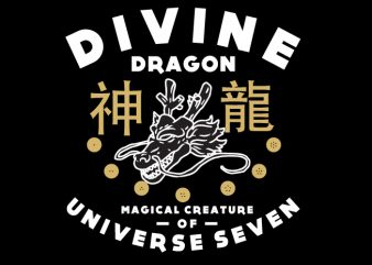 Divine Dragon vector t-shirt design