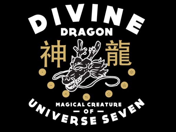 Divine dragon vector t-shirt design