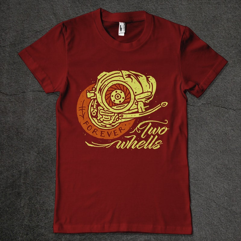 forever two whells vector t shirt design