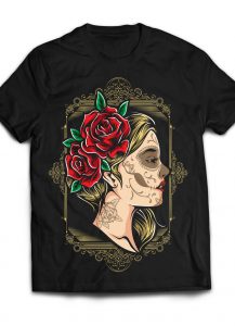 Girls and Roses vector shirt design