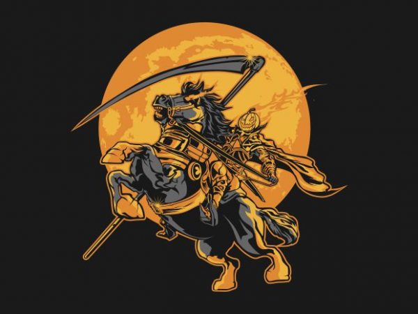 Halloween knight vector t shirt design for download