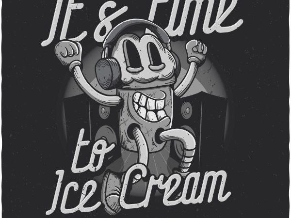 It’s time to ice cream party. vector t-shirt design