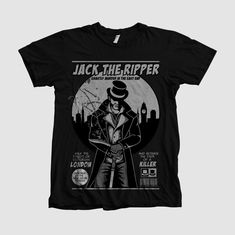 jack the ripper vector t shirt design