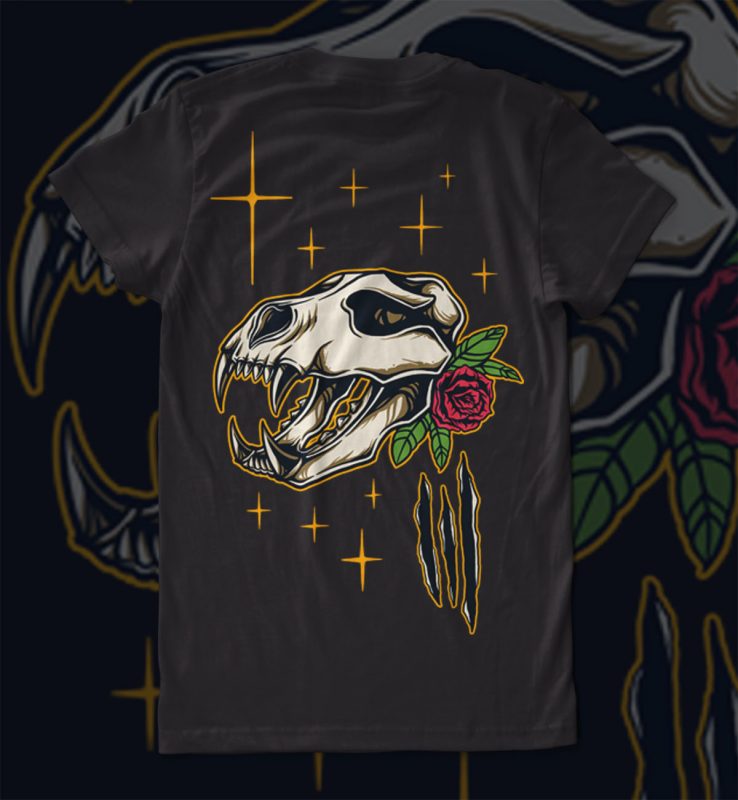 old school head bear t-shirt design tshirt design for merch by amazon