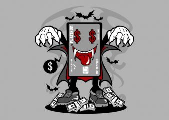 vampire credit card design for t shirt