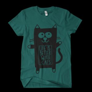life is better with cats Vector t-shirt