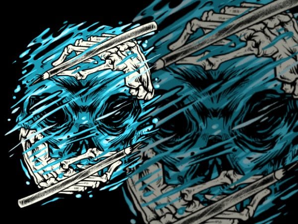 Hydro skull t shirt design to buy