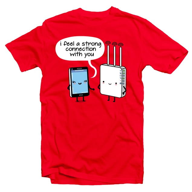 Strong Connection Wifi Mobile Funny Design t shirt design graphic