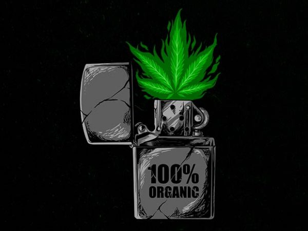 Weed torch graphic t-shirt design
