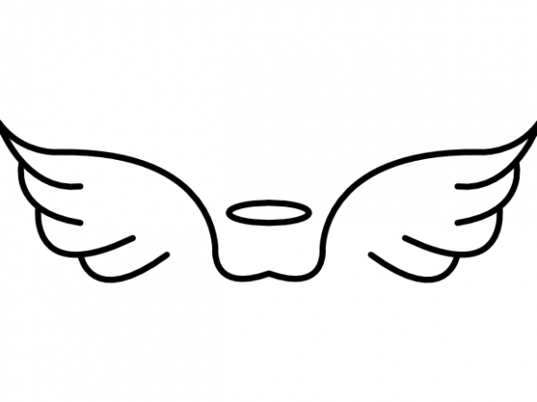 Angel wings minimalistic heaven tattoo vector t shirt design