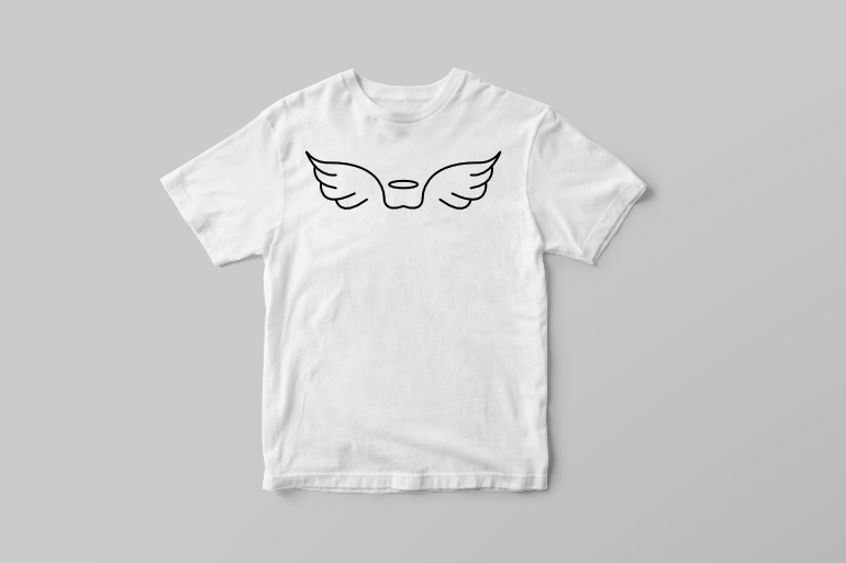 Angel wings minimalistic heaven tattoo vector t shirt design buy t shirt design