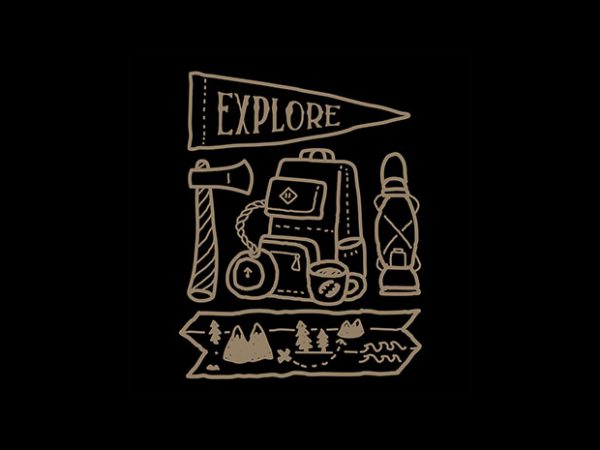 Explore graphic t-shirt design