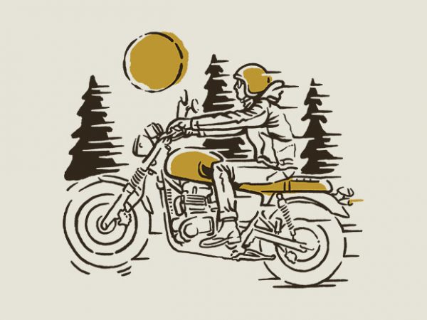 Classic biker shirt design png