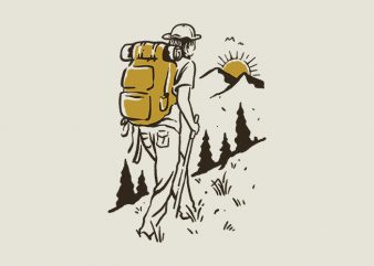 Hike Addiction graphic t-shirt design