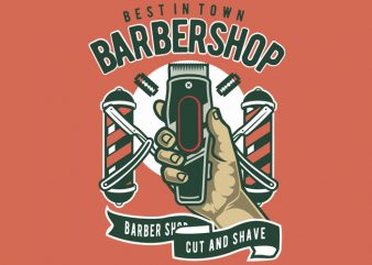 Barbershop vector t-shirt design