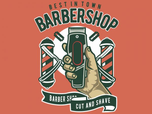 Barbershop vector t-shirt design