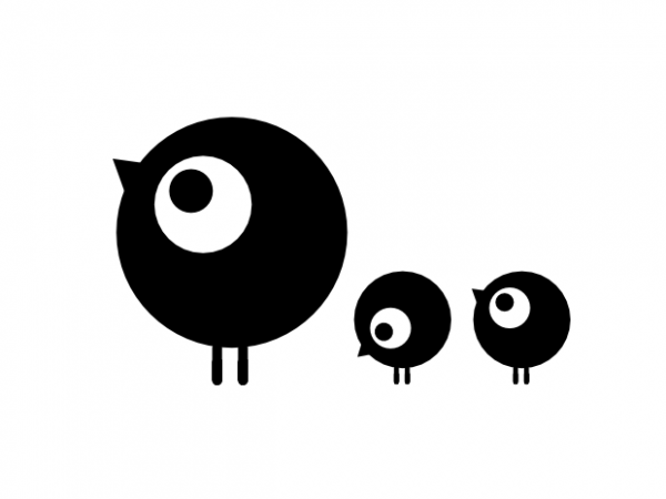 Bird family child vector t shirt printing design