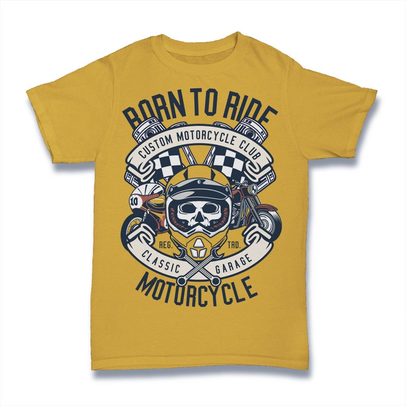 Born To Ride Motorcycle t shirt design png