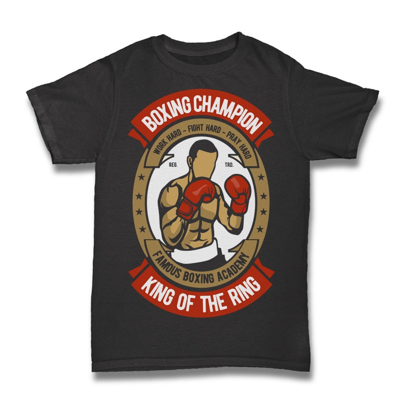 Boxing vector t shirt design