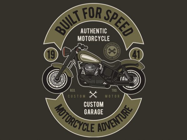 Built for speed graphic t-shirt design