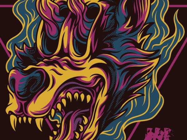 Wolfie the unstoppable t-shirt design Wolfie the unstoppable t-shirt design