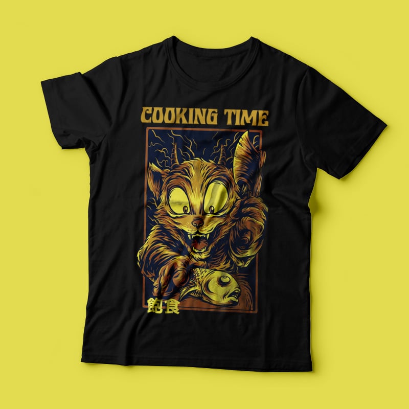 Cooking Time Remastered T-Shirt Design t shirt design graphic