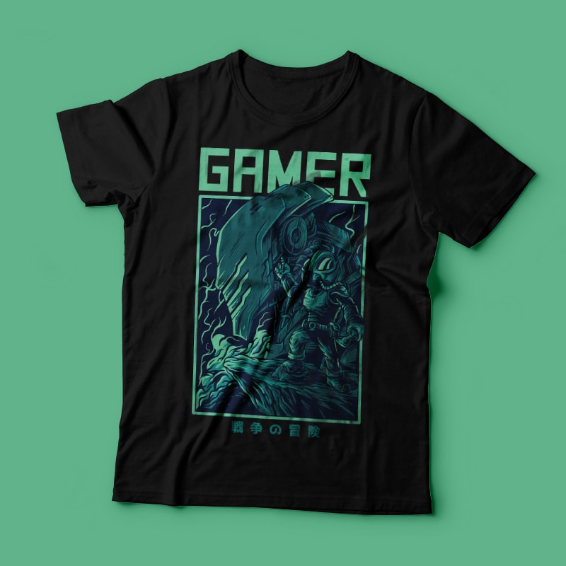 Gamer Remastered T-Shirt Design t shirt design graphic