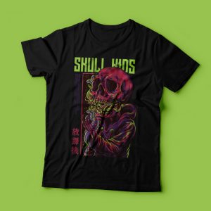 Skull Kids T-Shirt Design - Buy t-shirt designs