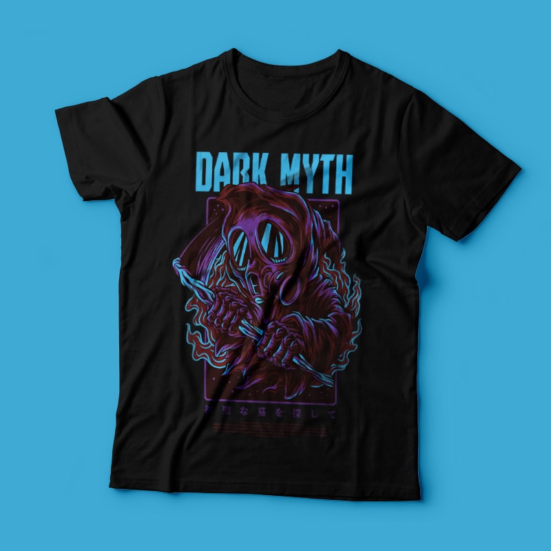 Dark Myth T-Shirt Design commercial use t shirt designs