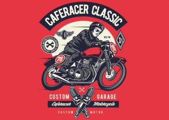 Caferacer Rider Classic vector t shirt design artwork