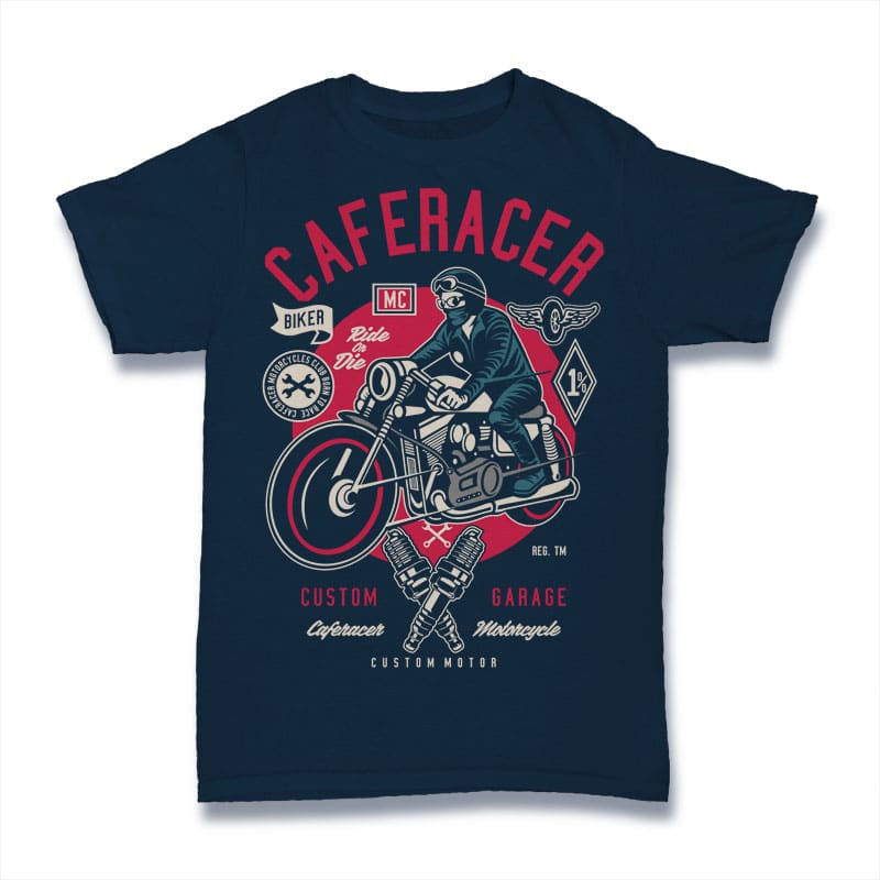 Caferacer t shirt design graphic