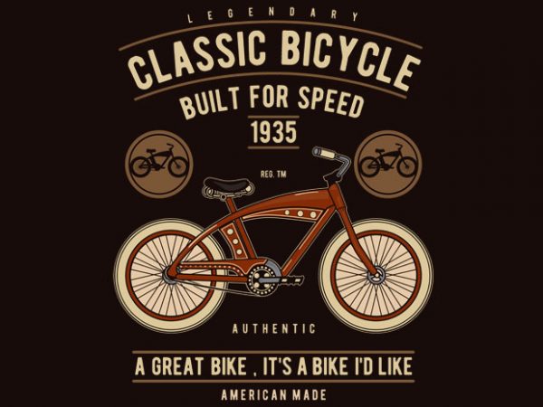 Classic bicycle vector t shirt design artwork