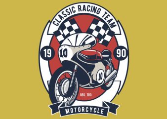 Classic Racing Team t shirt design for purchase
