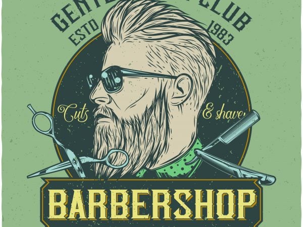 Gentlemen’s club. vector t-shirt design
