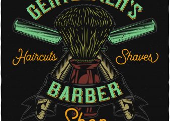 Haircuts and shaves. Vector T-Shirt Design