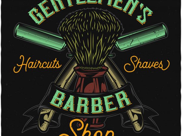 Haircuts and shaves. vector t-shirt design