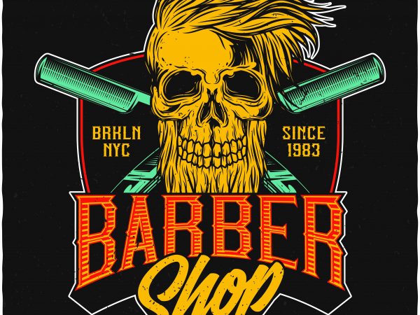 Barber shop. vector t-shirt design