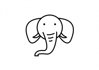 Cute little elephant tattoo vector t shirt design