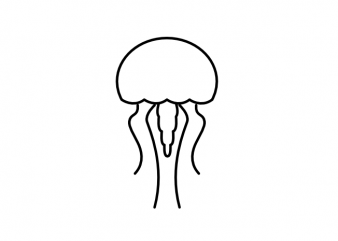 Cute little jellyfish tattoo vector t shirt design