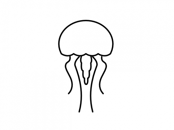 Cute little jellyfish tattoo vector t shirt design